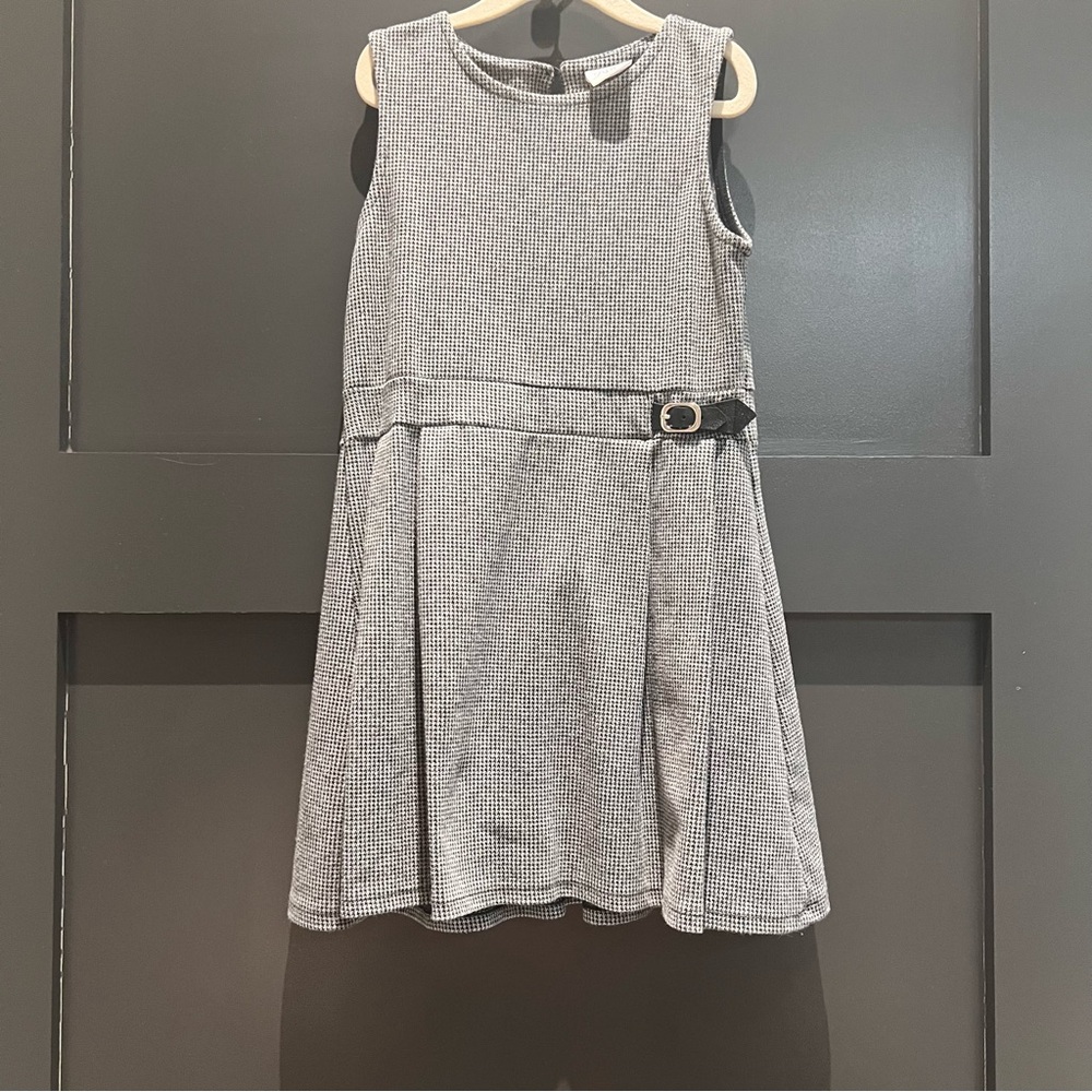 ZARA Classic houndstooth pinafore dress Girls 9